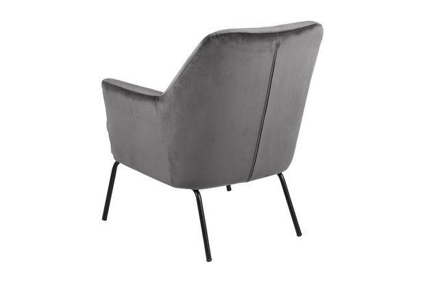 Poltrona in velluto Chisa Grigio (4)