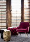 Bizzotto Poltrona in velluto Clelia Borgogna