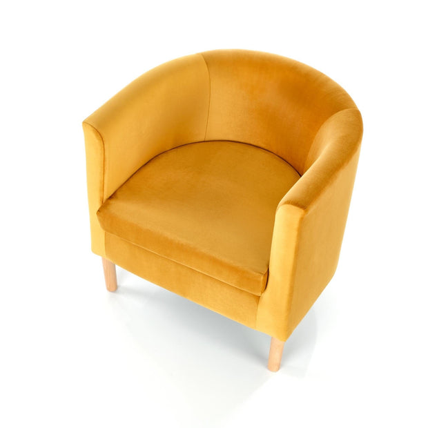 Halmar Poltrona in Velluto Cliffton II Giallo