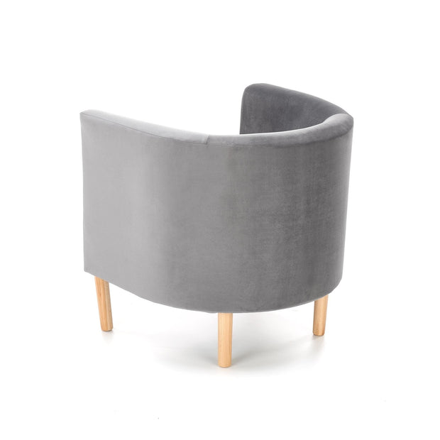 Halmar Poltrona in Velluto Cliffton II Grigio