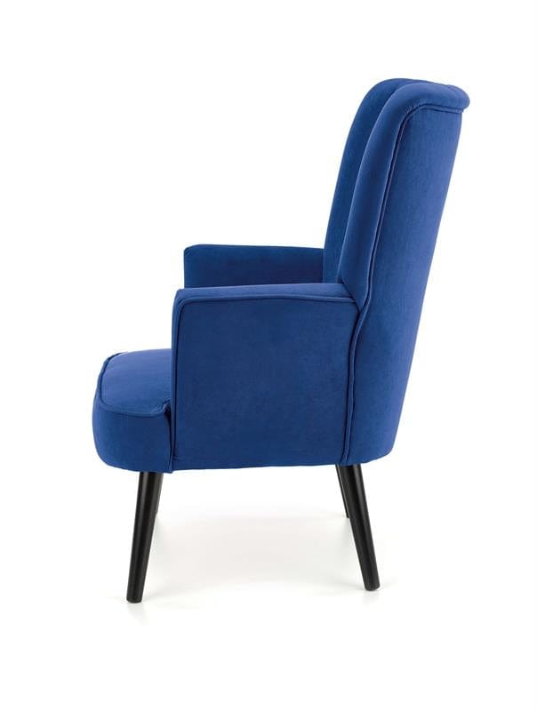 Halmar Poltrona in Velluto Delbert Blu