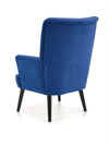 Halmar Poltrona in Velluto Delbert Blu