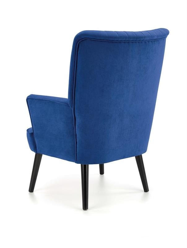 Halmar Poltrona in Velluto Delbert Blu