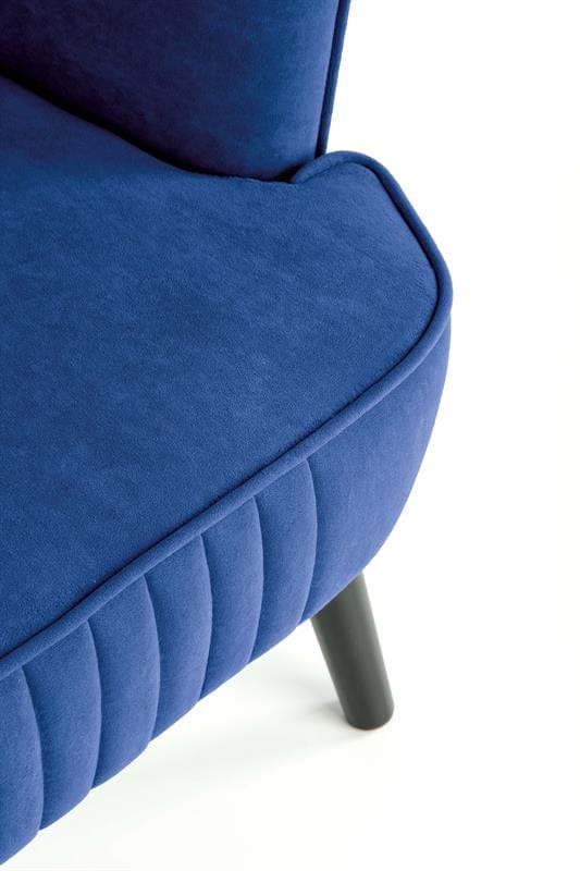 Halmar Poltrona in Velluto Delbert Blu