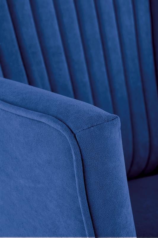 Halmar Poltrona in Velluto Delbert Blu