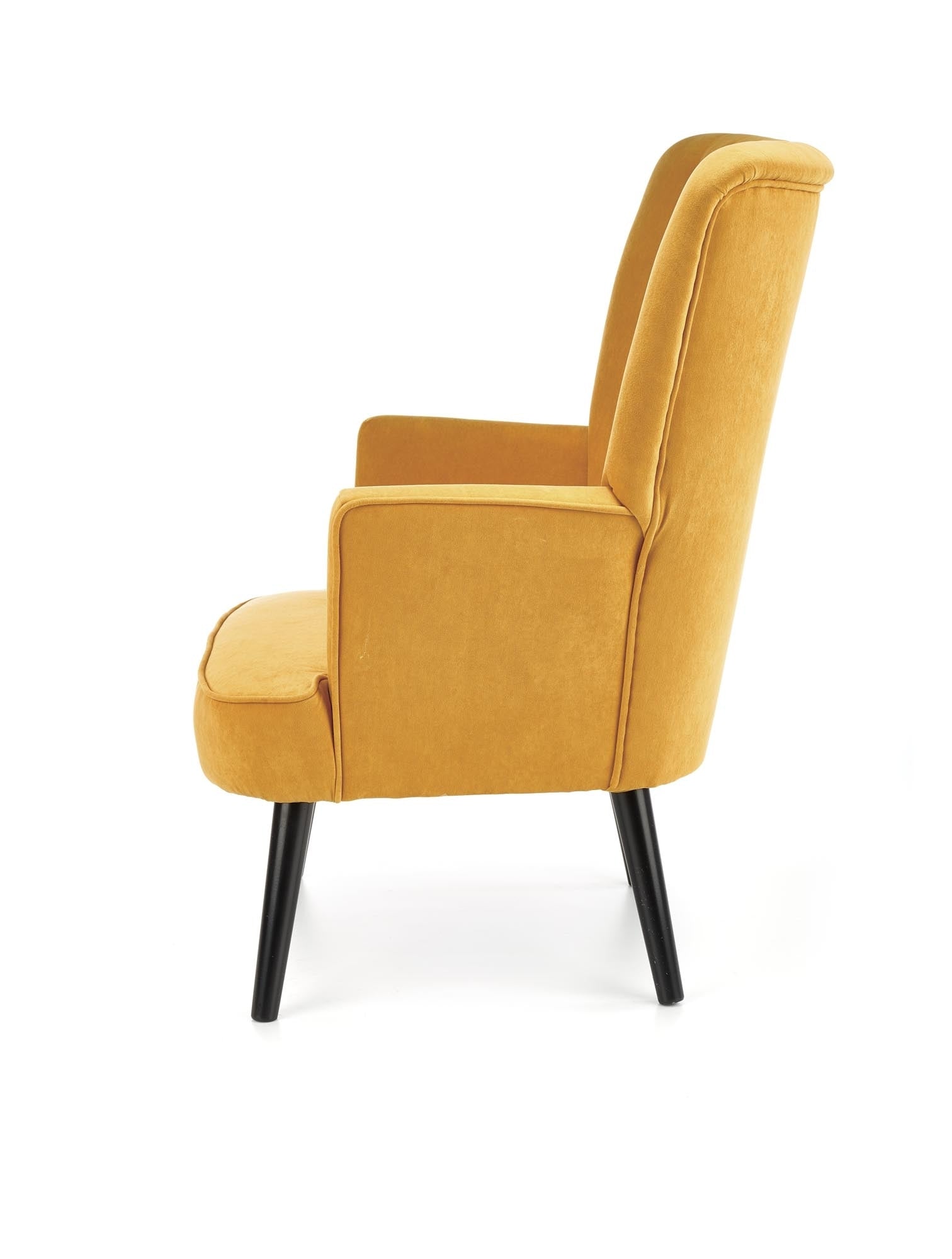 Halmar Poltrona in Velluto Delbert Giallo