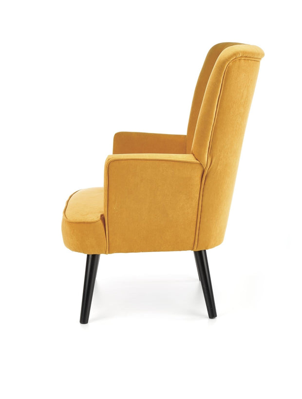 Halmar Poltrona in Velluto Delbert Giallo