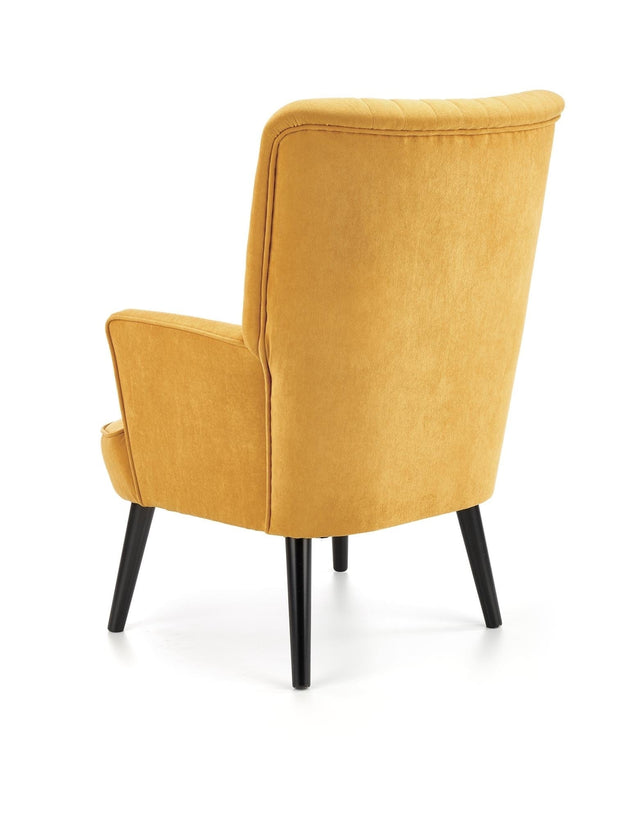 Halmar Poltrona in Velluto Delbert Giallo