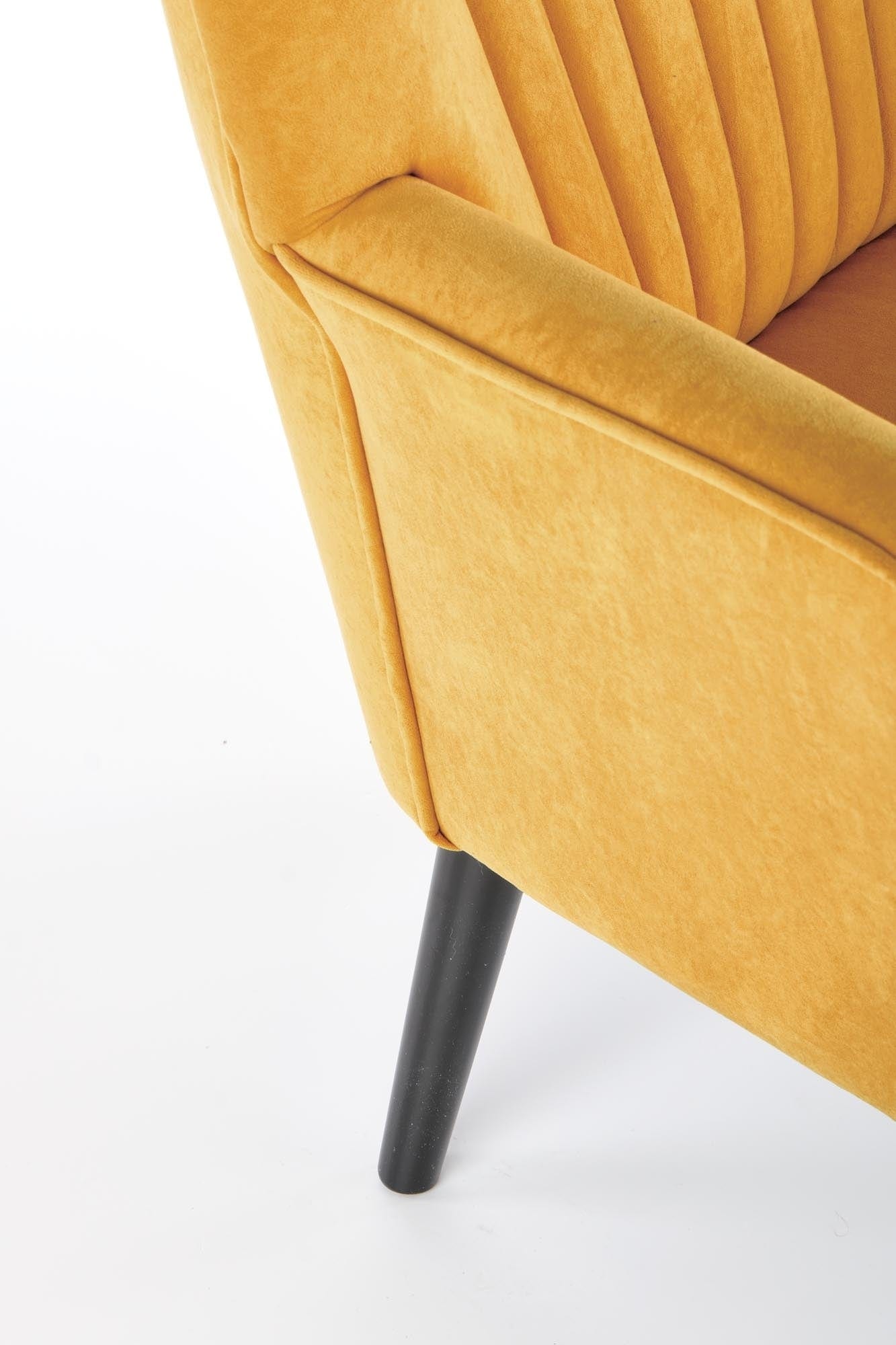 Halmar Poltrona in Velluto Delbert Giallo