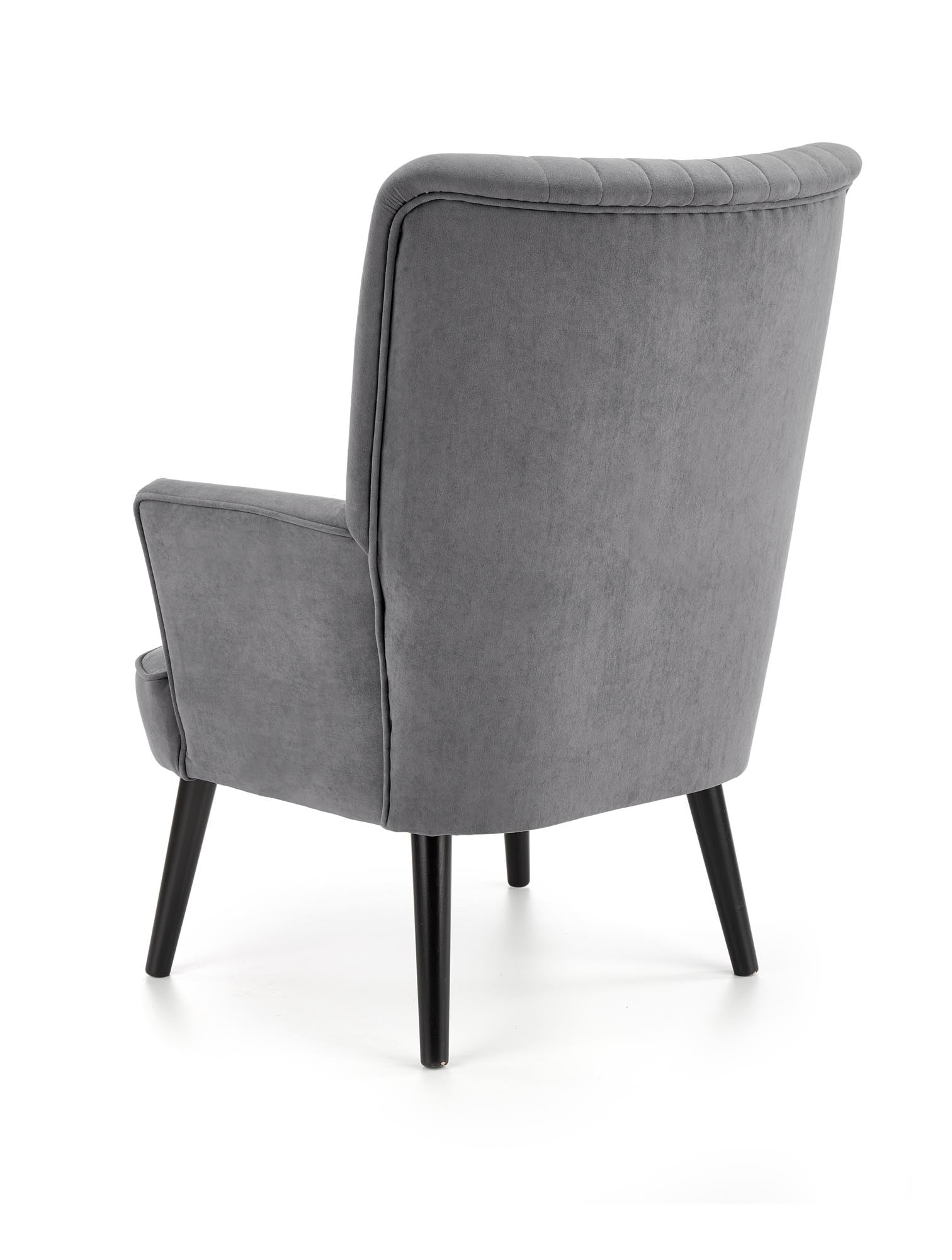 Halmar Poltrona in Velluto Delbert Grigio