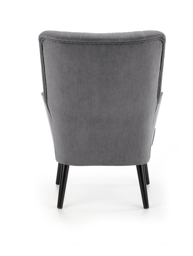 Halmar Poltrona in Velluto Delbert Grigio