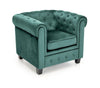 Halmar Poltrona in Velluto Eriksen Verde