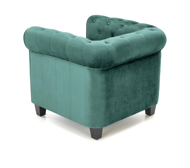 Halmar Poltrona in Velluto Eriksen Verde