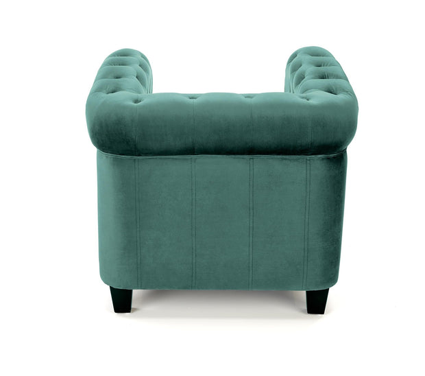 Halmar Poltrona in Velluto Eriksen Verde