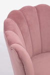 Bizzotto Poltrona in velluto Giliola Rosa