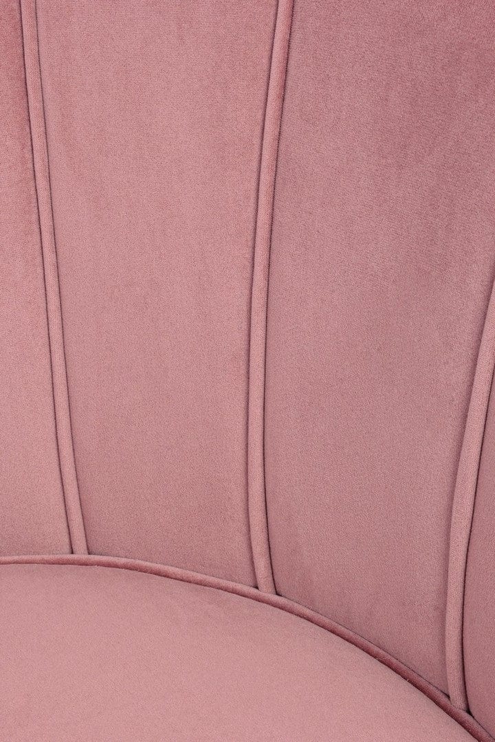 Bizzotto Poltrona in velluto Giliola Rosa