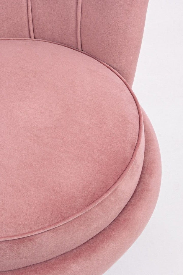 Bizzotto Poltrona in velluto Giliola Rosa