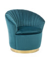 Bizzotto Poltrona in velluto Gilles Blu
