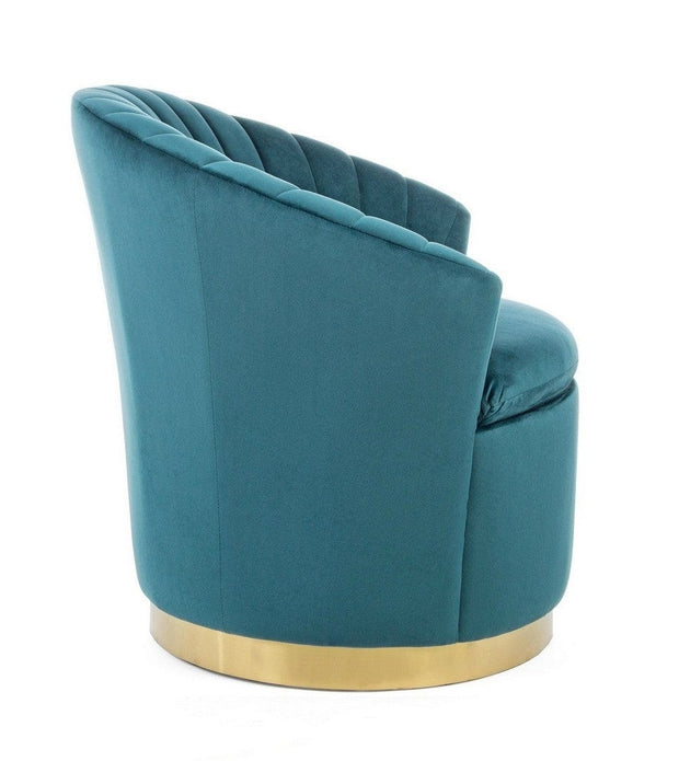 Bizzotto Poltrona in velluto Gilles Blu