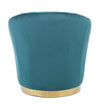 Bizzotto Poltrona in velluto Gilles Blu