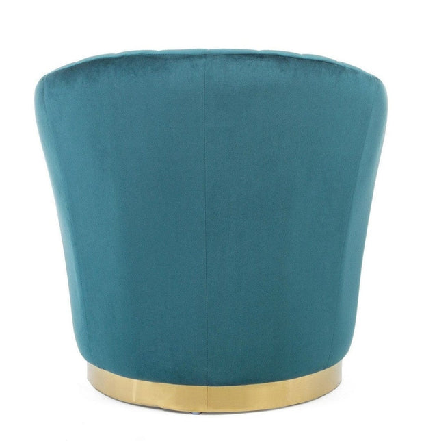Bizzotto Poltrona in velluto Gilles Blu