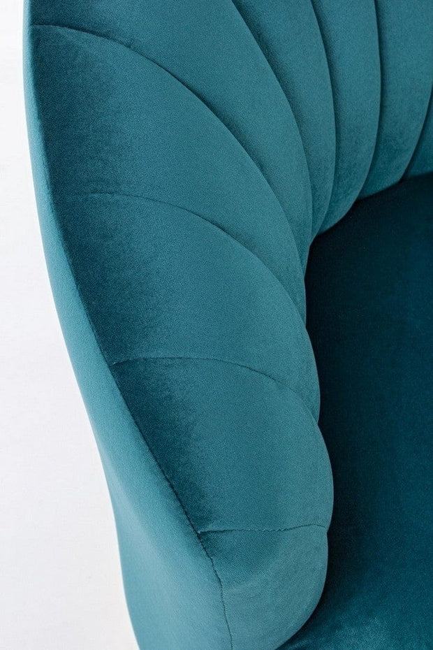 Bizzotto Poltrona in velluto Gilles Blu