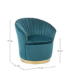 Bizzotto Poltrona in velluto Gilles Blu