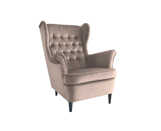 Signal Poltrona in Velluto Hartley Beige