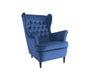 Signal Poltrona in Velluto Hartley Blu