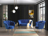 Poltrona in velluto Inci Blu (1)