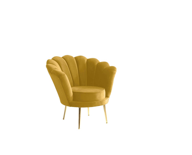 Poltrona in velluto Inci Giallo (3)