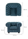 Poltrona in Velluto Mastera Blu (3)