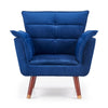 Halmar Poltrona in Velluto Renato Blu