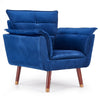 Halmar Poltrona in Velluto Renato Blu