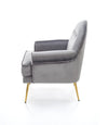 Halmar Poltrona in Velluto Sandrro Grigio