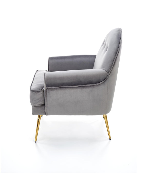 Halmar Poltrona in Velluto Sandrro Grigio