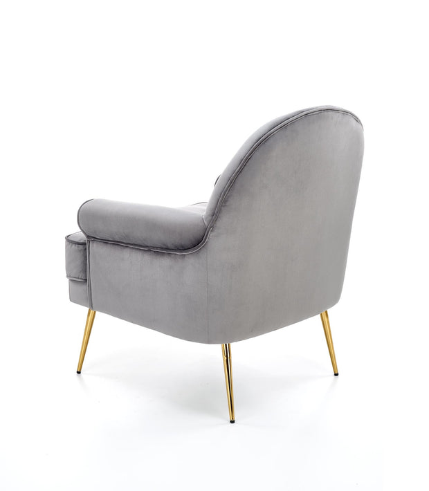 Poltrona in Velluto Sandrro Grigio (4)