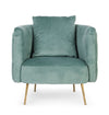 Bizzotto Poltrona in velluto Tenbury Verde