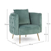 Bizzotto Poltrona in velluto Tenbury Verde