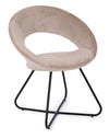 Bizzotto Poltrona in velluto Vanity Cappuccino