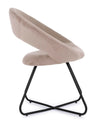 Bizzotto Poltrona in velluto Vanity Cappuccino