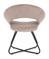 Bizzotto Poltrona in velluto Vanity Cappuccino
