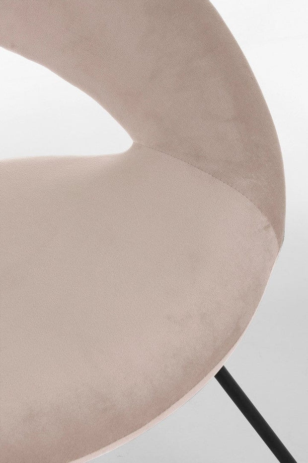 Bizzotto Poltrona in velluto Vanity Cappuccino