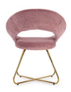 Bizzotto Poltrona in velluto Vanity Rosa