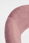 Bizzotto Poltrona in velluto Vanity Rosa