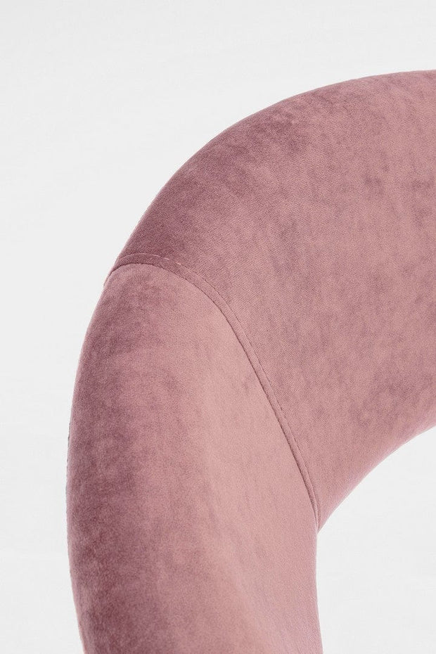 Bizzotto Poltrona in velluto Vanity Rosa