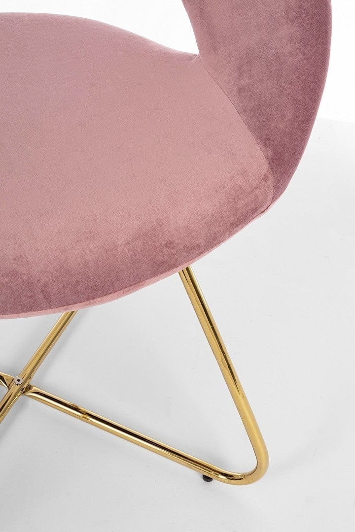 Bizzotto Poltrona in velluto Vanity Rosa