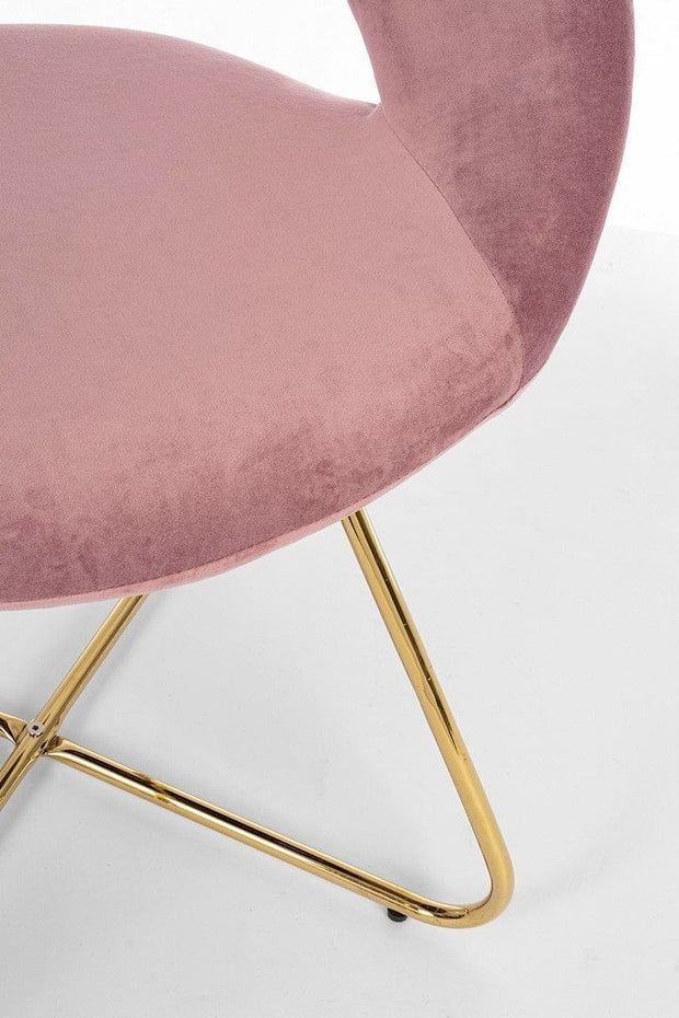 Bizzotto Poltrona in velluto Vanity Rosa