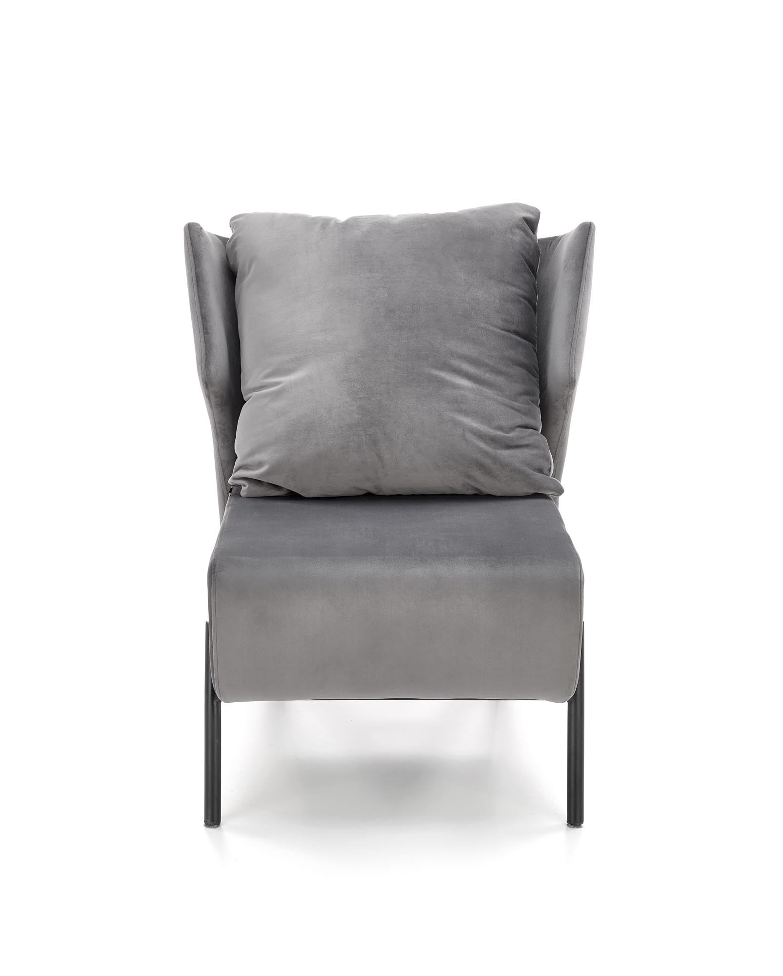 Halmar Poltrona in Velluto Vicentt Grigio