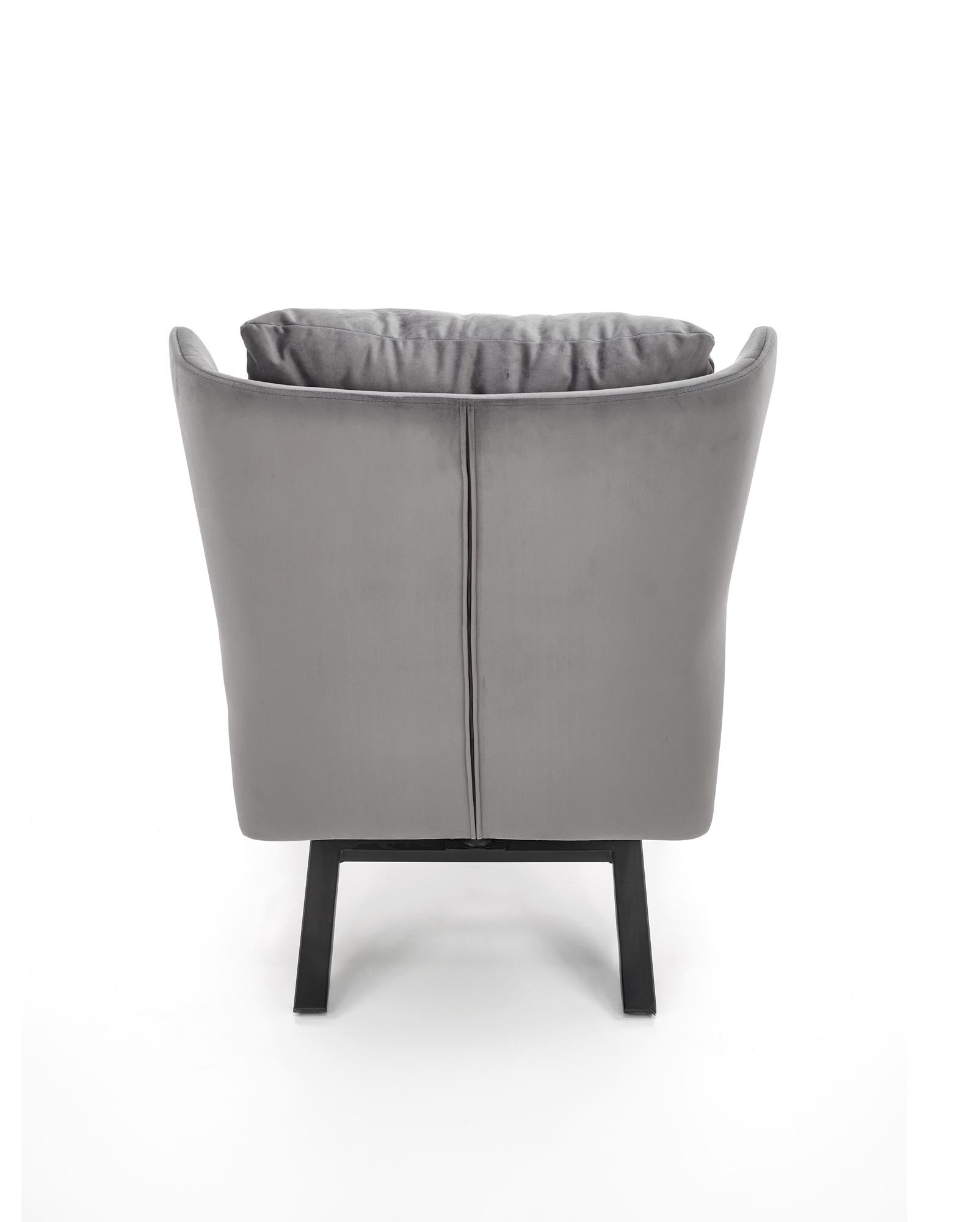 Halmar Poltrona in Velluto Vicentt Grigio